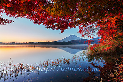 2022,11,09河口湖畔より望む富士山の夜明け019 b.jpg